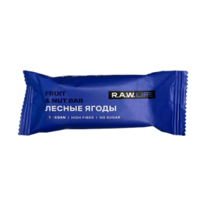 Батончик орехово-фруктовый Лесные ягоды 47гр RAW LIFE Батончик орехово-фруктовый Лесные ягоды 47гр RAW LIFE
