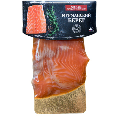 Форель х/к, нарезка, 150 г, «‎Мурманский берег»‎