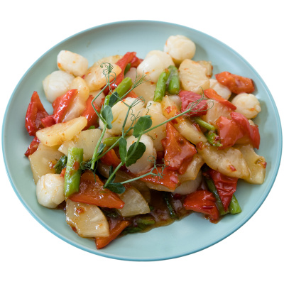 Морской гребешок жареный с ананасом, кг, СП