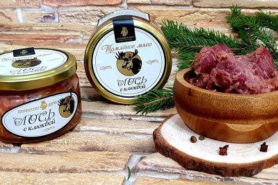 Мясо Лося томленое с клюквой