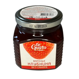 Варенье «Клубника», б/сахара, 430 г, te Gusto