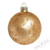 Украшение Шар Шебби шик золотой (стекло) 8 см BG724