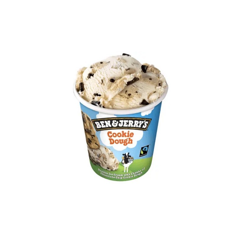 Мороженое BEN&JERRY'S Cookie Dought ванил.с кусочк.теста печенья с шок. 408г  Нидерланды