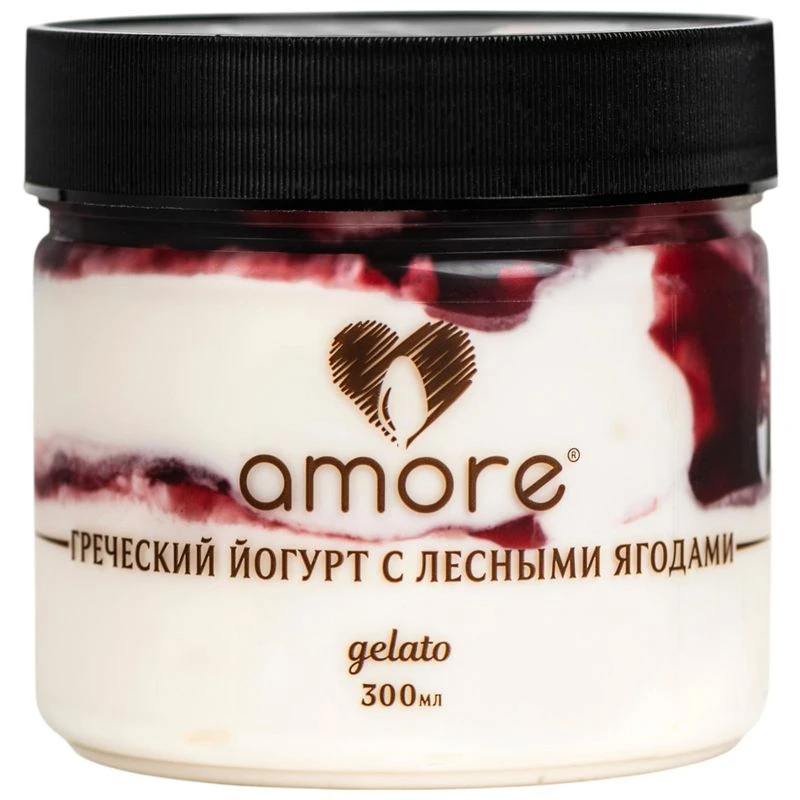 Мороженое Amore Джелато Греческий йогурт с лесными ягодами 300мл  