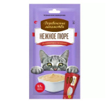 Корм д/кошек  Деревенские лакомства Нежное пюре из креветок 4шт 40г