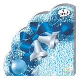 Салфетки бум. НГ 32см 3сл 12шт Новогодний венок Art Bouquet Rondo