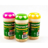 Зубочистки бамбук Linger в паст. баночке 160шт