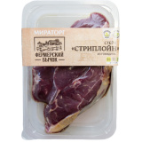 Стейк Стриплойн говяжий травяной откорм охл. 500г Фермерский бычок Стейк Стриплойн говяжий травяной откорм охл. 500г Фермерский бычок