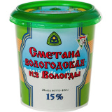Сметана из Вологды 15% 400г