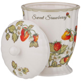 Банка с крышкой Strawberry 12*17,5* 800мл 85-1905  Банка с крышкой Strawberry 12*17,5* 800мл 85-1905
