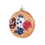 Украшение Венские вафли с ягодами 8*3*9,5см (стекло) GLT 569