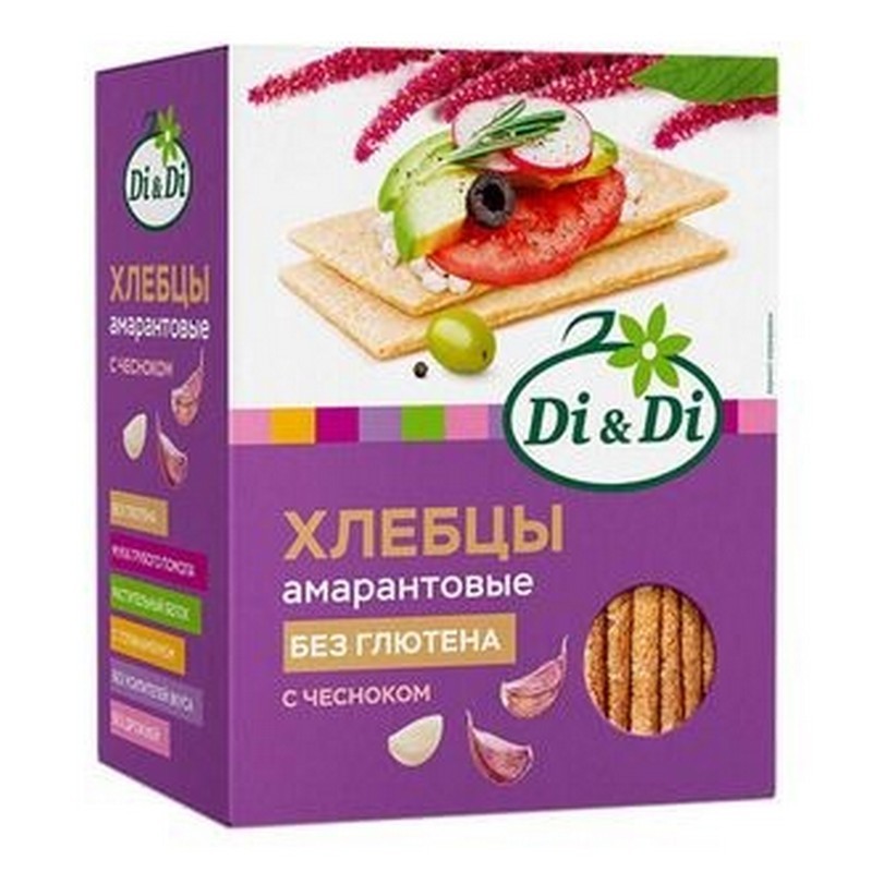 Хлебцы амарантовые кукур.-рис. оригинальные б/глютена 195г Di&Di
