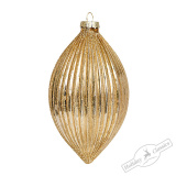 Украшение Капля "Рондо" шампань винтаж (стекло) 8х8х15 см AXM175