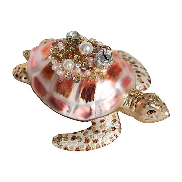 Украшение Черепаха "Острова Океании" (стекло) 12х11х5 см 243065