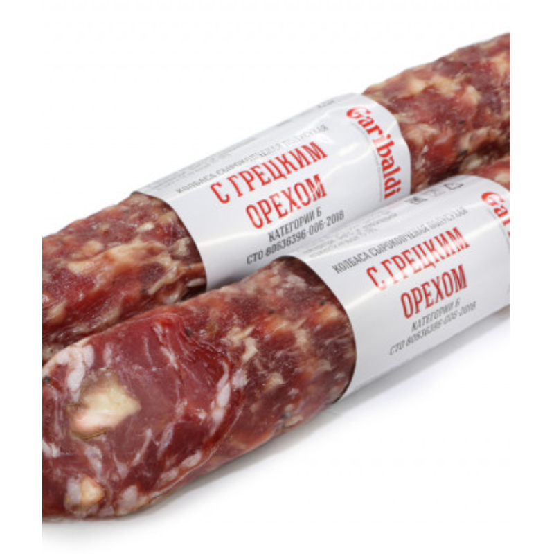 Колбаса С грецким орехом с/к кг Гарибальди 
