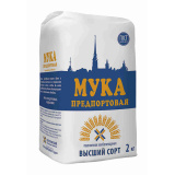 Мука пшеничная Предпортовая в/с 2кг