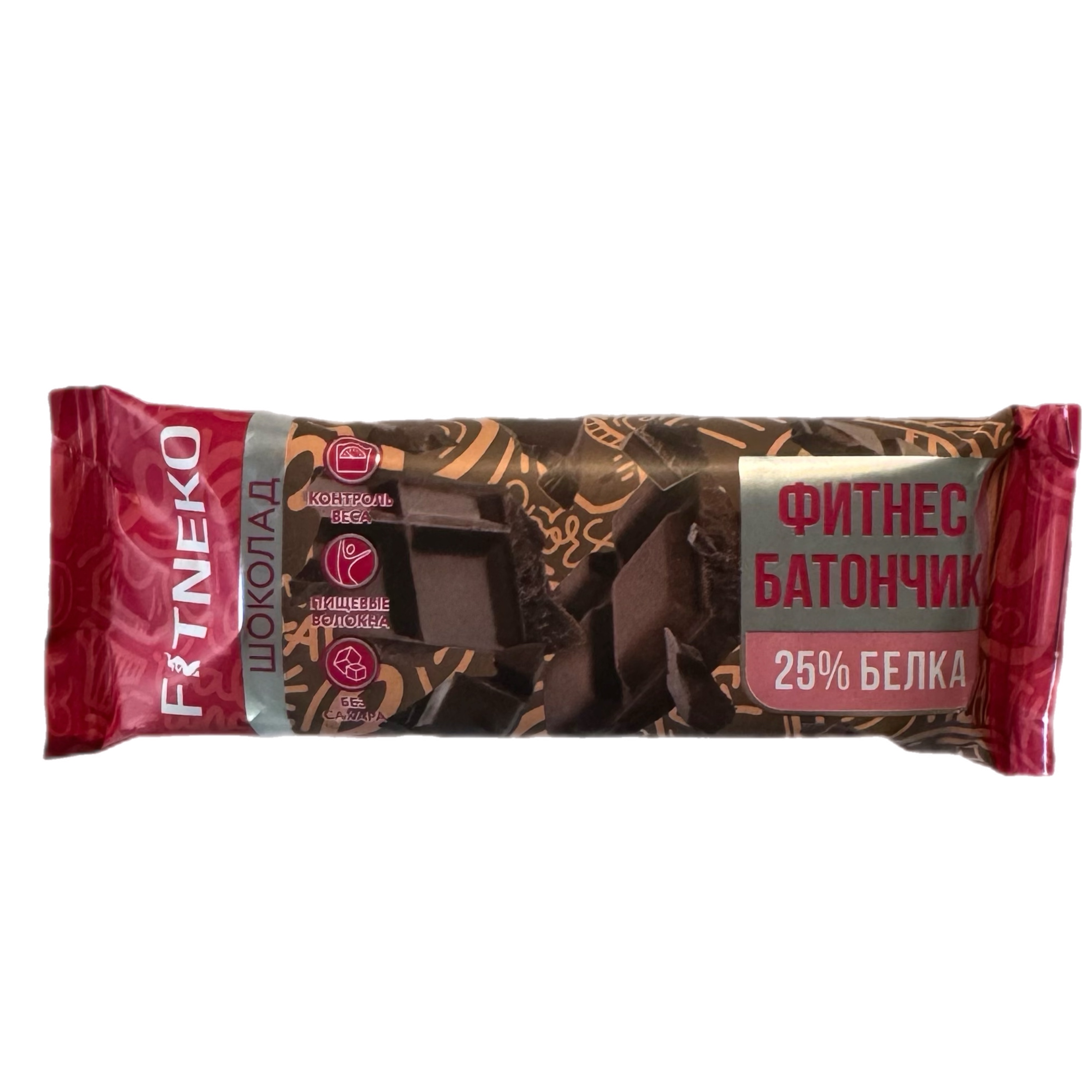 Батончик неглаз.со вкусом Шоколад"Фитнес" 50г Fitneko