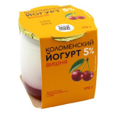 Йогурт Коломенский 5% Вишня 170г стекло