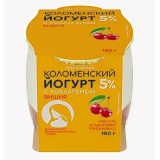 Йогурт Коломенский с коллагеном термостатный 5% Вишня 160 г стекло