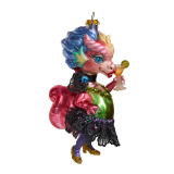 Украшение Дракон "Леди на коктейль-пати"(стекло/полистоун)6х7,5х14,5см 234934