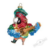 Украшение Попугай-пират (стекло) 10х6,5х11,5 см 203709