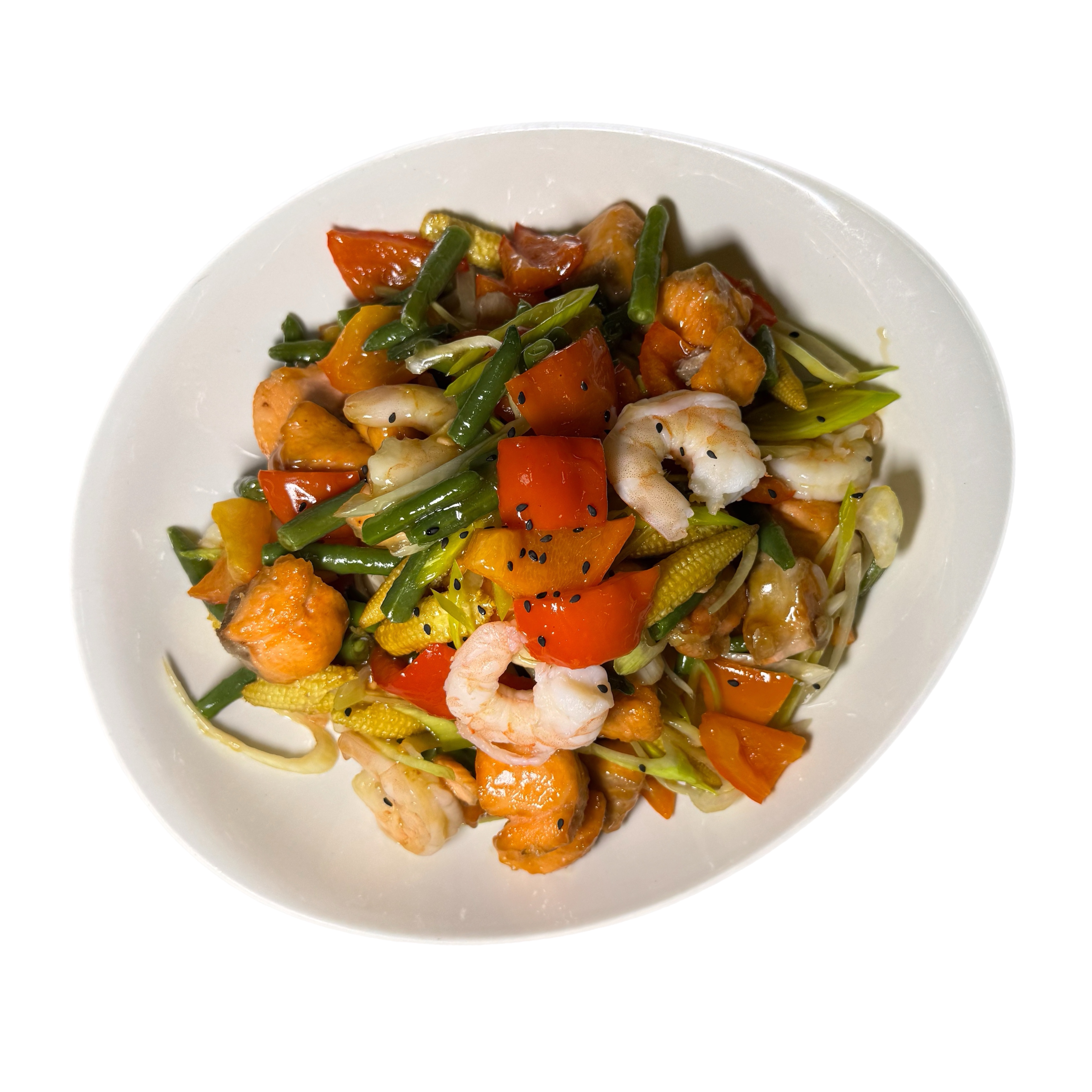 Форель морская с креветками и овощами в соусе терияки СП КУЛИНАРИЯ