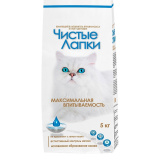 Наполнитель д/кош.туалета комкующийся Clean Paws Чистые лапки 5кг