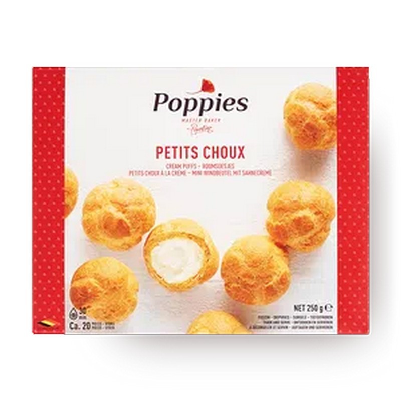 Профитроли Поппис из заварного теста с крем.начинк. замороженные 250г
