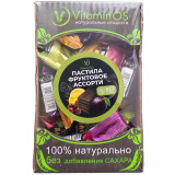 Пастилки Фруктовое Ассорти банан/клубн/черника 400г Витаминос