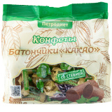 Конфеты Батончики Петродиет на фруктозе со стевией Какао 200г