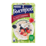 Хлопья Быстров Ассорти овсяные Клубника/Малина/Лесные ягоды 240г 6пакетиков