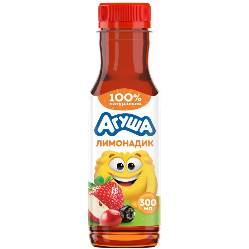 Лимонадик Агуша яблоко-клубника-арония-шиповник 300мл  