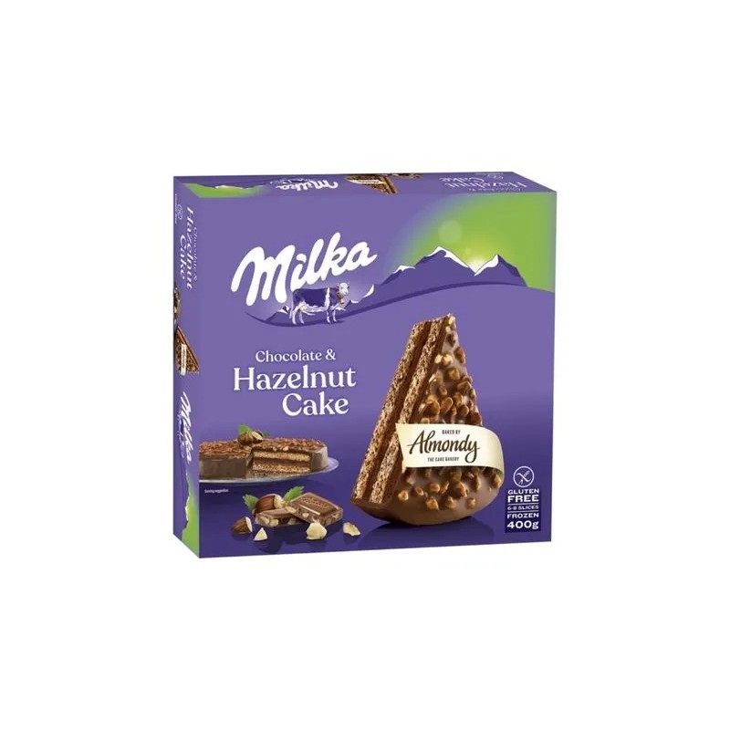 Торт шоколадный с фундуком Милка, Almondy Milka Hazelnut Cake, 400г, замороженный