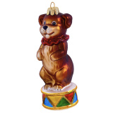 Украшение Щенок "На арене цирка" (стекло) 4,5х4,5х14 см GLT621 СУПЕР ЦЕНА!