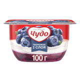 Десерт творожный Чудо 4,2% 100г черника 