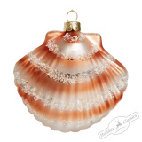 Украшение Ракушка Жемчужница "Античная" (стекло) 9х6,5х9см GLT924