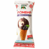 Мороженое Рожок пломбир с аром.ванили с черносмор. варен. 15% 85г 