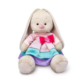 Игрушка Зайка Ми Большой в трехцветном платье SidL-488