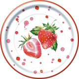 Тарелки Булгари Грин 23см 10шт Клубника 