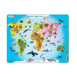 Игрушка Пазл Карта мира с животными А34