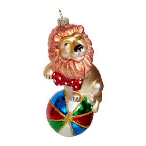 Украшение Лев Цирковой (стекло) 6х6х14 см  GLT963