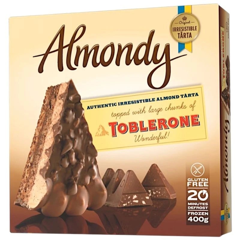 Торт шоколадный миндальный Тоблерон, Almondy Toblerone Chocolate Cake, 400г, замороженный