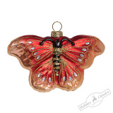 Украшение Бабочка Янтарница (стекло) 11х2,4х7 см GLB333