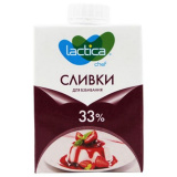 Сливки для взбивания ультрапастериз. 33% 500г Lactica Сливки для взбивания ультрапастериз. 33% 500г Lactica