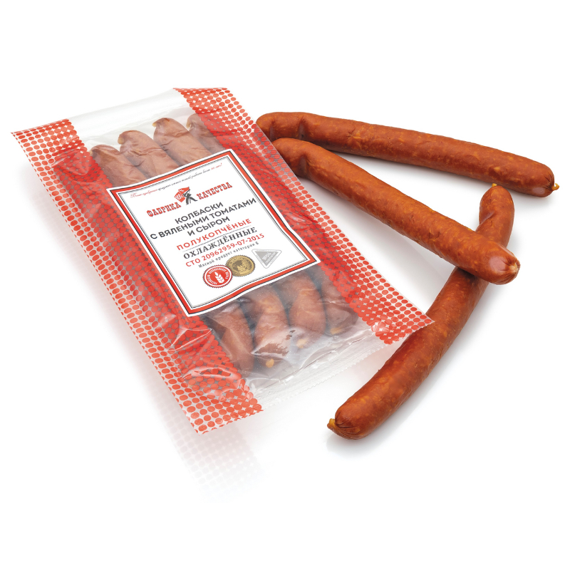 Колбаски с вялеными томатами и сыром п/к кг
