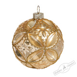 Украшение Шар "Марвел" золотой (стекло) 8 см  BG712