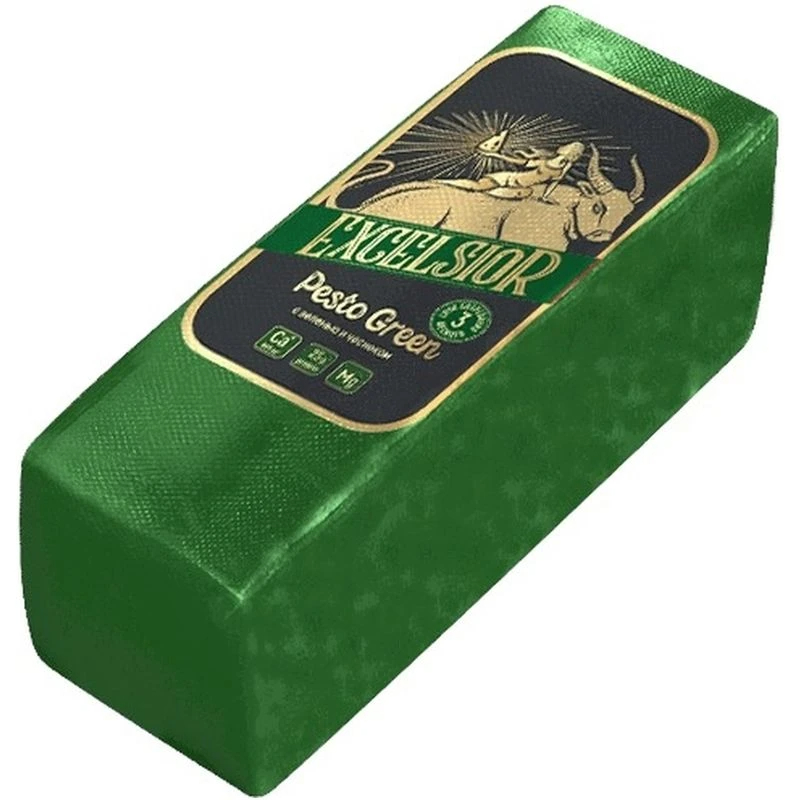Сыр Pesto Green базилик+чеснок 45%кг