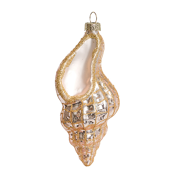 Украшение Ракушка Турителла золотая (стекло) 5,5х5х13 см YQL1512