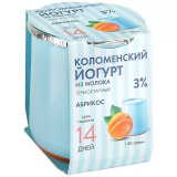 Йогурт Коломенский термостатный 5% Абрикос140 г Керамика