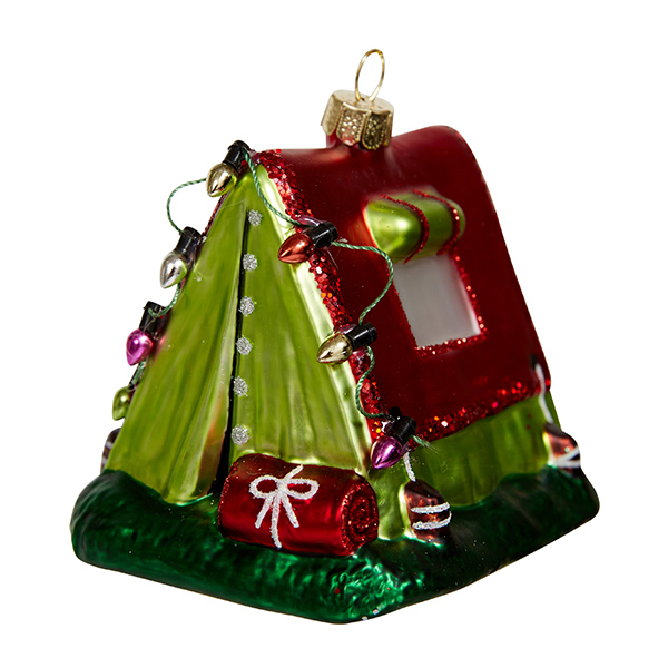 Украшение Палатка (стекло) 8х9,5х8,5см GLT915